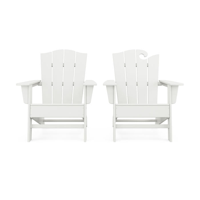 Wave 2-Piece Adirondack Chair Set with The Crest Chair in Vintage Finish