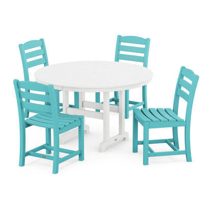 La Casa Café Side Chair 5-Piece Round Farmhouse Dining Set
