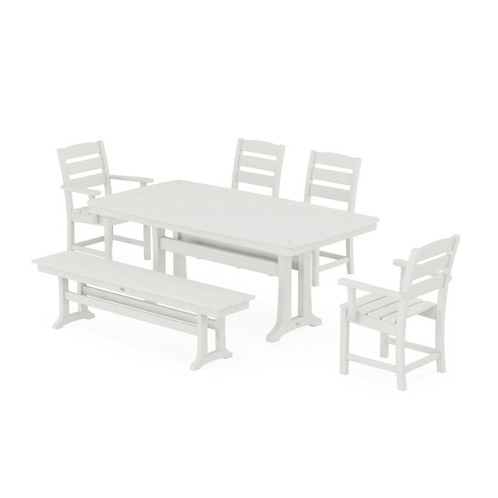 Lakeside 6-Piece Dining Set with Trestle Legs in Vintage Finish