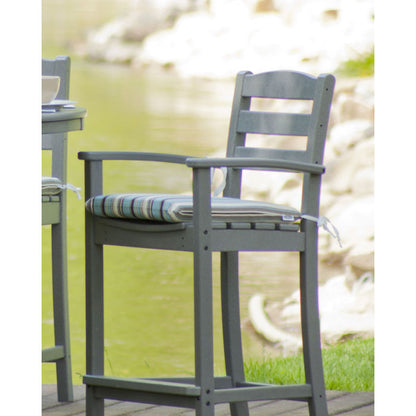 La Casa Café 5-Piece Round Farmhouse Counter Dining Set