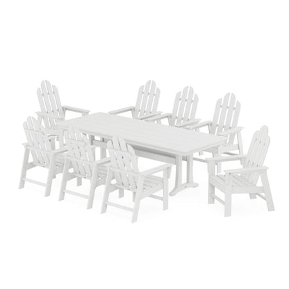 Long Island 9-Piece Farmhouse Dining Set with Trestle Legs