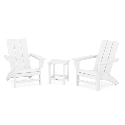 Modern 3-Piece Adirondack Set with Long Island 18" Side Table