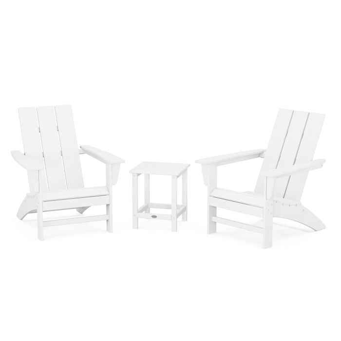 Modern 3-Piece Adirondack Set with Long Island 18" Side Table