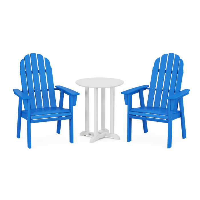 Vineyard Adirondack 3-Piece Round Dining Set