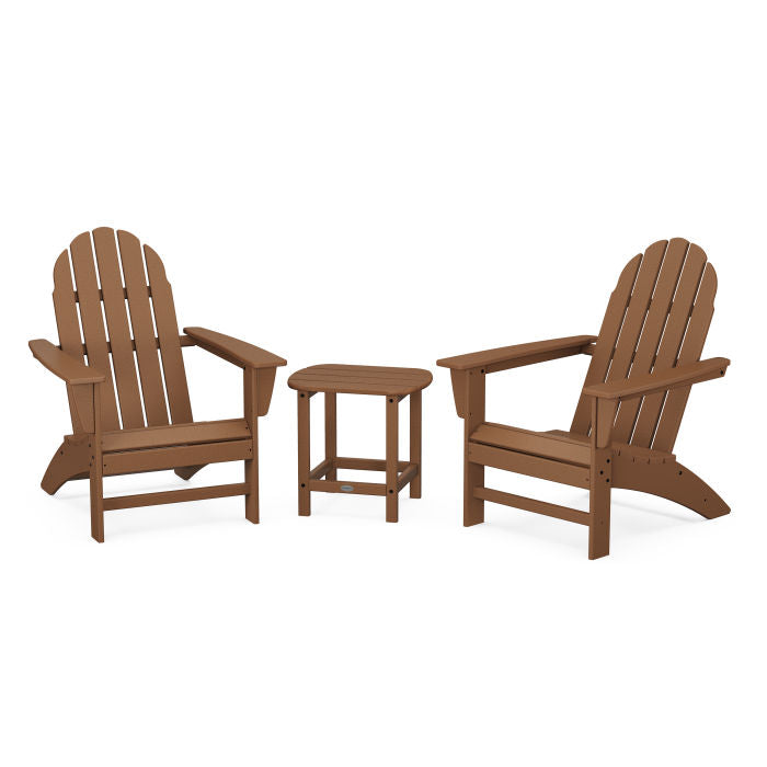 Vineyard 3-Piece Adirondack Set with South Beach 18" Side Table