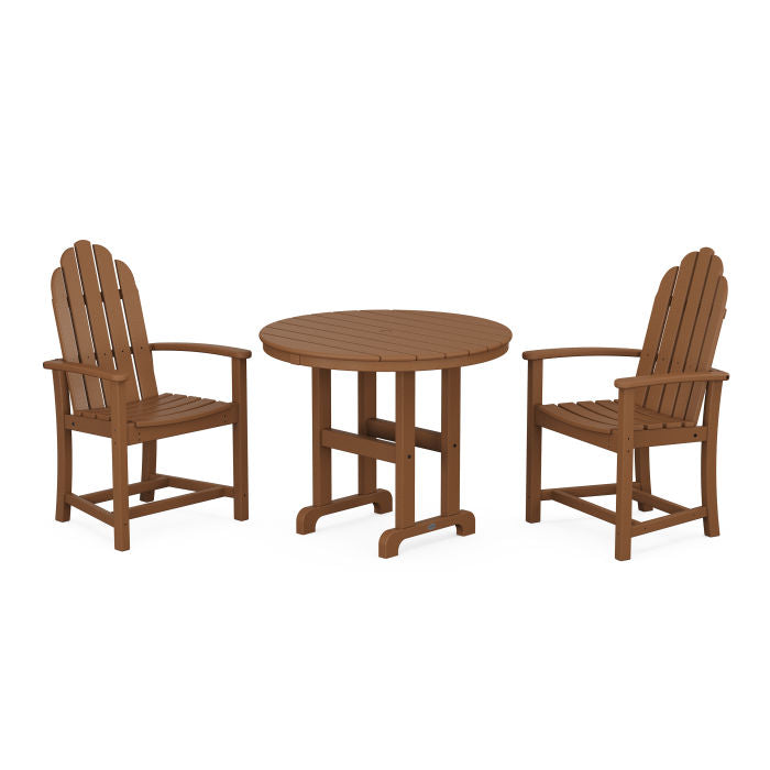 Classic Adirondack 3-Piece Round Dining Set