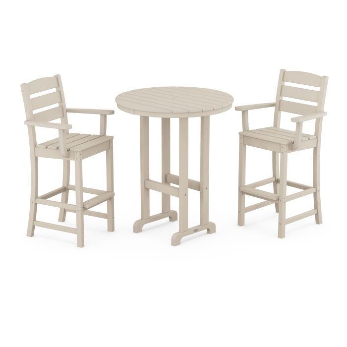 Lakeside 3-Piece Round Bar Arm Chair Set