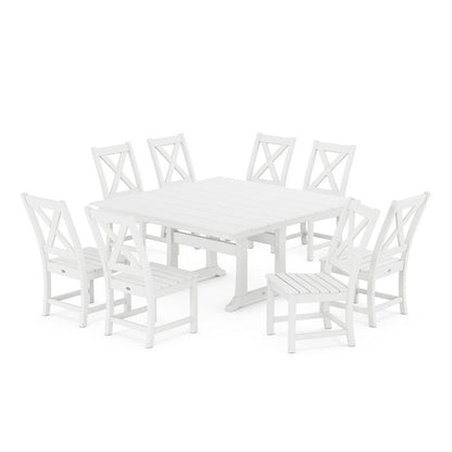 Braxton Side Chair 9-Piece Farmhouse Dining Set