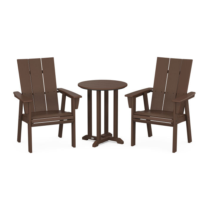 Modern Adirondack 3-Piece Round Dining Set