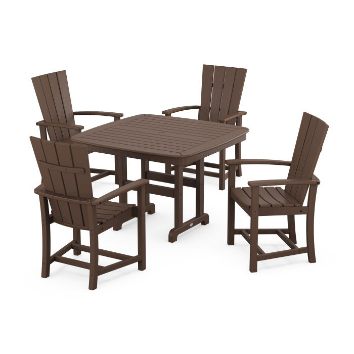 Quattro 5-Piece Dining Set with Trestle Legs