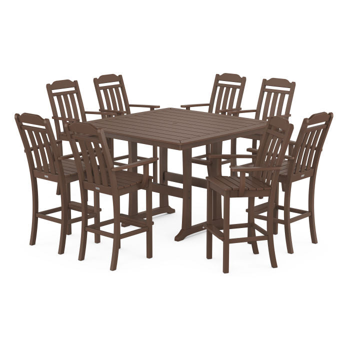 Country Living 9-Piece Bar Set with Trestle Legs