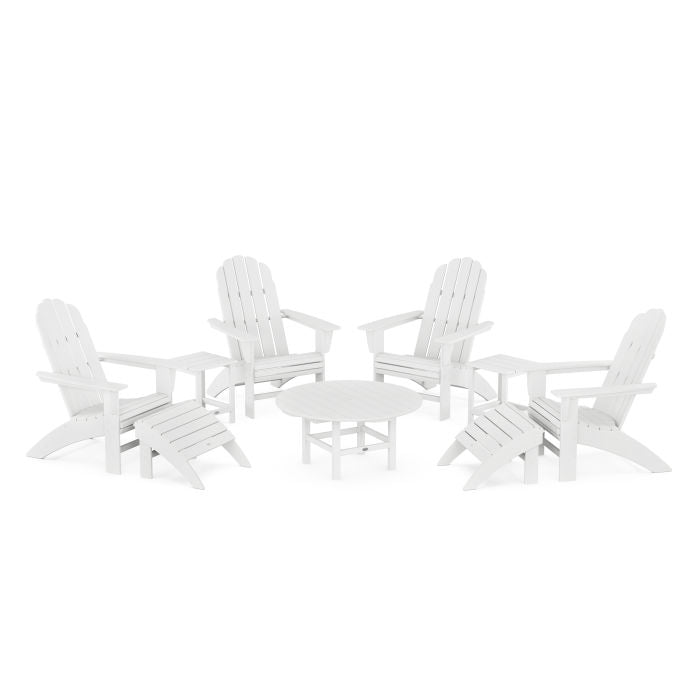 Vineyard Curveback Adirondack Chair 9-Piece Conversation Set