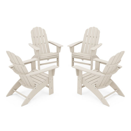 4-Piece Vineyard Curveback Adirondack Chair Conversation Set