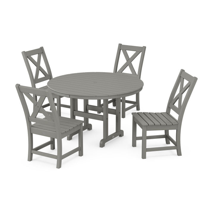 Braxton Side Chair 5-Piece Round Dining Set