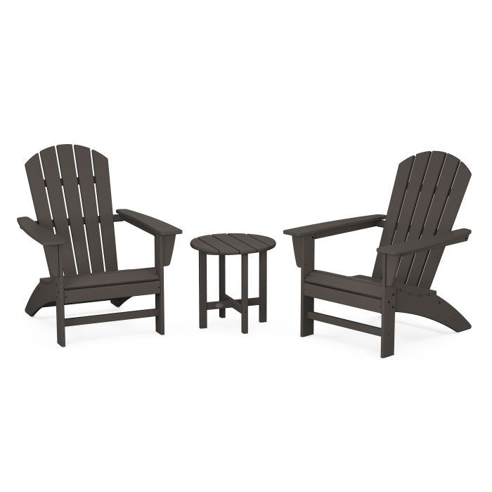 Nautical 3-Piece Adirondack Set in Vintage Finish