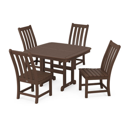 Vineyard Side Chair 5-Piece Dining Set with Trestle Legs