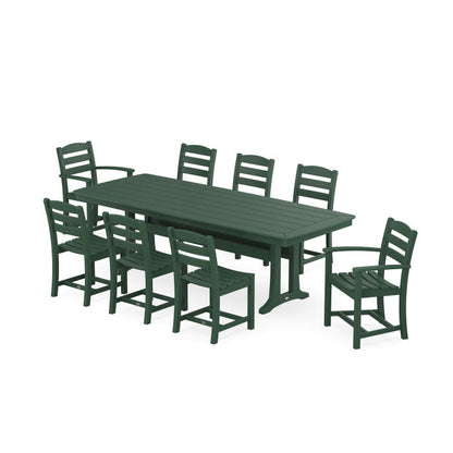 La Casa Café 9-Piece Dining Set with Trestle Legs
