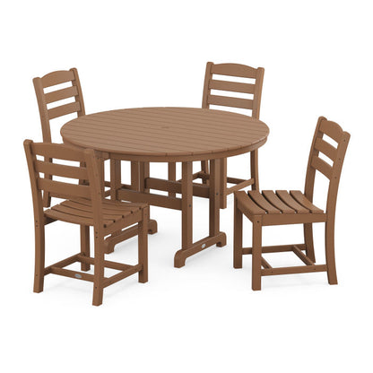 La Casa Café Side Chair 5-Piece Round Farmhouse Dining Set