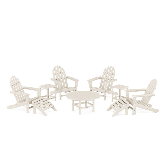 Classic Adirondack Chair 9-Piece Conversation Set