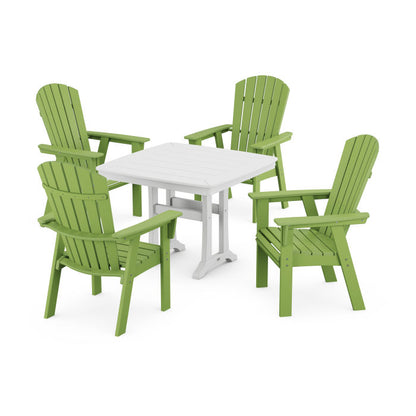 Nautical Adirondack 5-Piece Dining Set with Trestle Legs