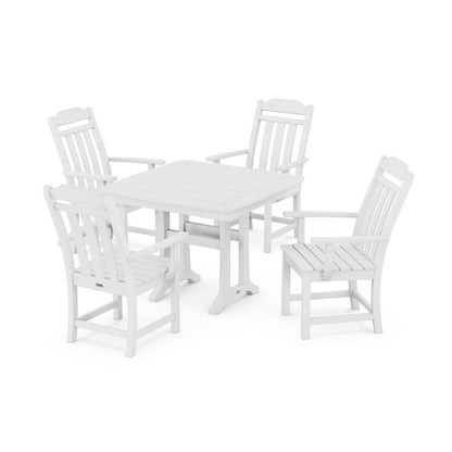 Country Living 5-Piece Dining Set with Trestle Legs