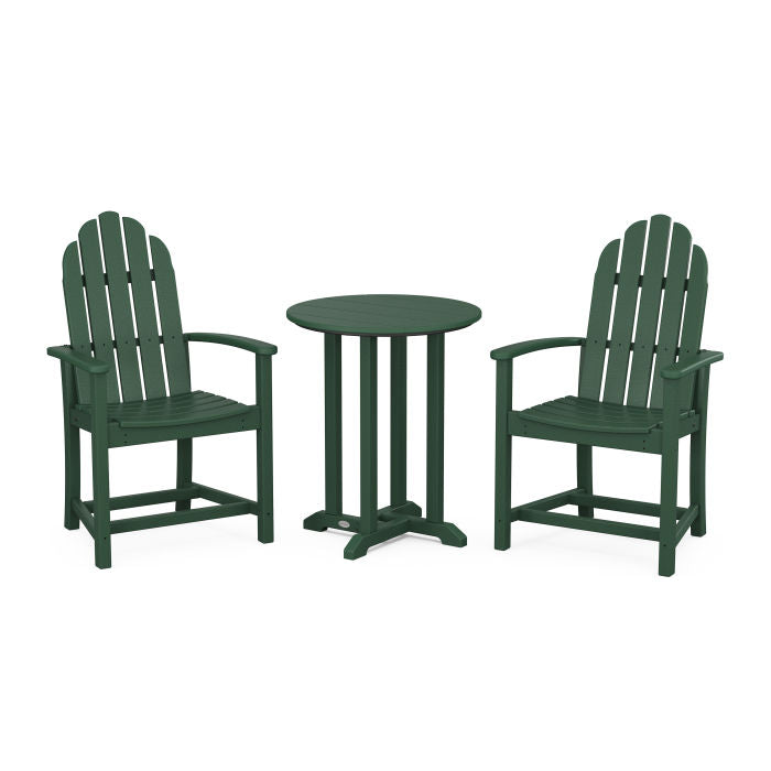 Classic Adirondack 3-Piece Round Dining Set