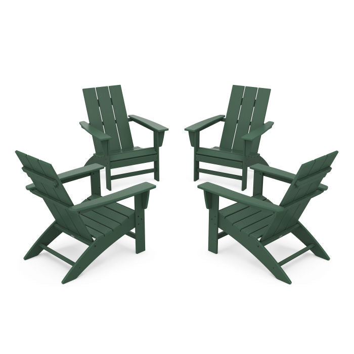 4-Piece Modern Adirondack Chair Conversation Set