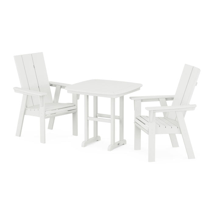 Modern Adirondack 3-Piece Dining Set in Vintage Finish