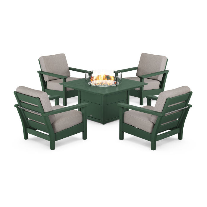 Harbour 5-Piece Conversation Set with Fire Pit Table