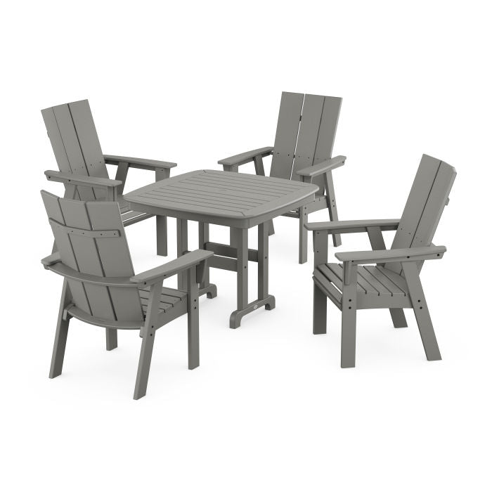 Modern Curveback Adirondack 5-Piece Dining Set