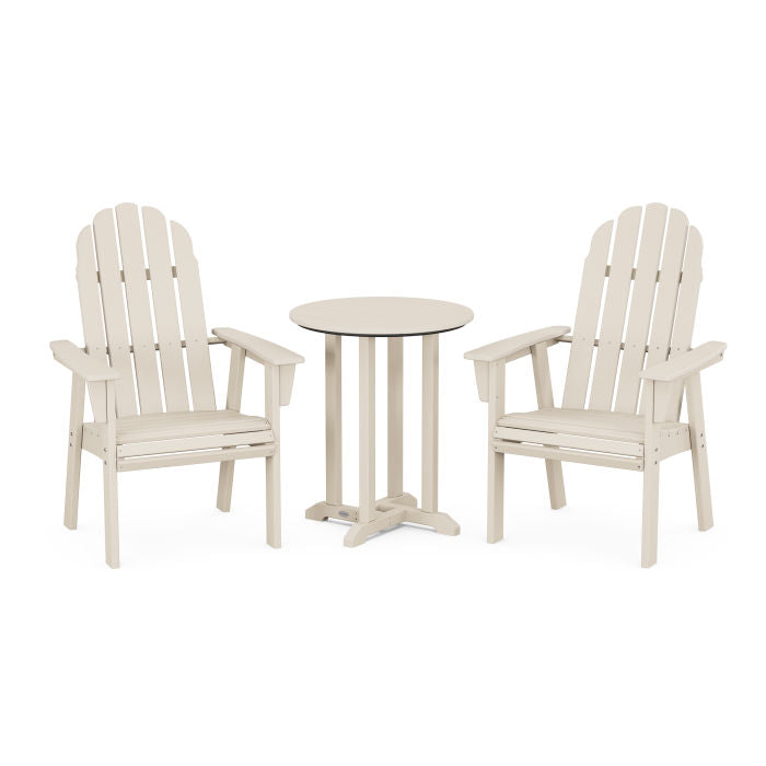 Vineyard Adirondack 3-Piece Round Dining Set