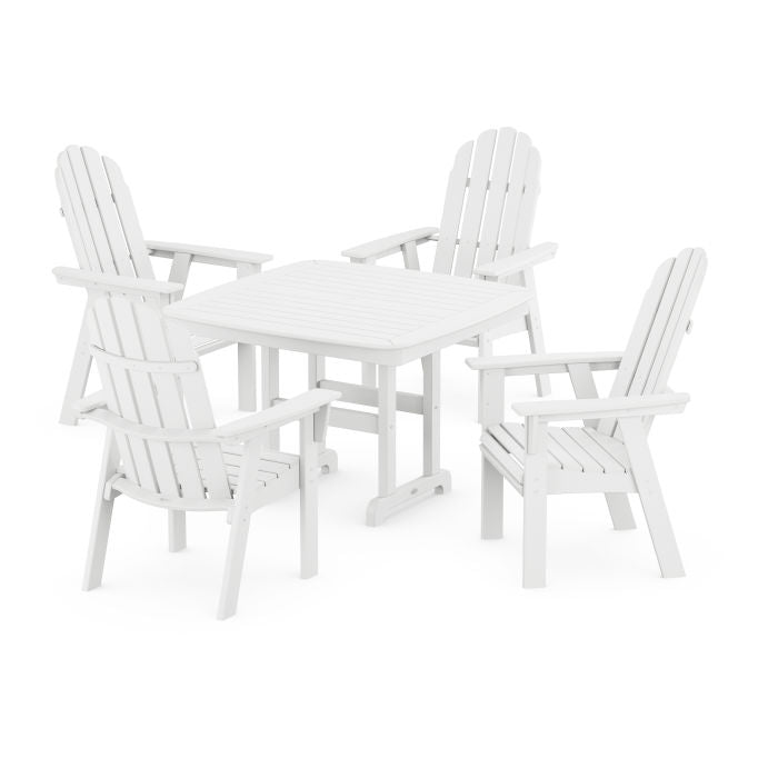 Vineyard Curveback Adirondack 5-Piece Dining Set