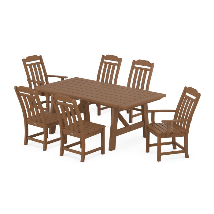 Country Living 7-Piece Rustic Farmhouse Dining Set