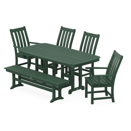 Vineyard 6-Piece Dining Set with Bench