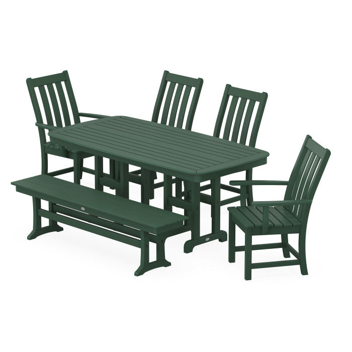 Vineyard 6-Piece Dining Set with Bench
