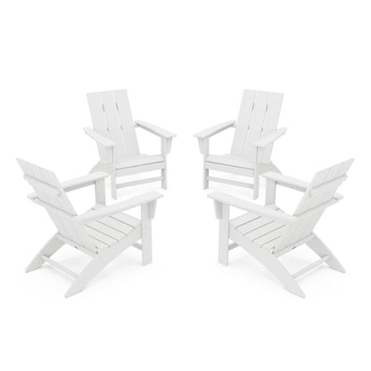 4-Piece Modern Adirondack Chair Conversation Set