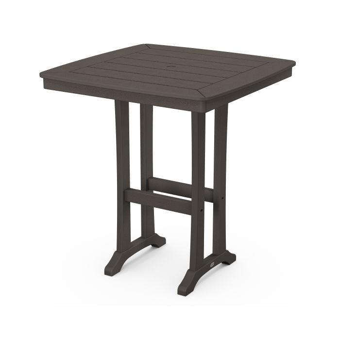 Nautical Trestle 37" Bar Table in Vintage Finish