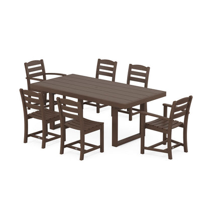 La Casa Café 7-Piece Dining Set with Trestle Legs
