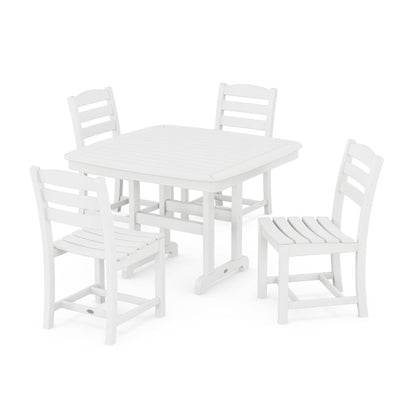 La Casa Café Side Chair 5-Piece Dining Set with Trestle Legs