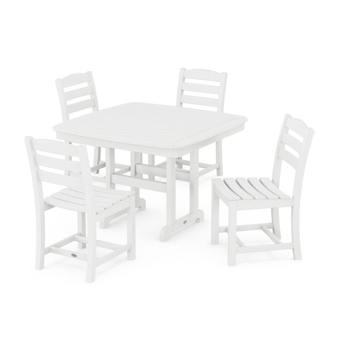 La Casa Café Side Chair 5-Piece Dining Set with Trestle Legs