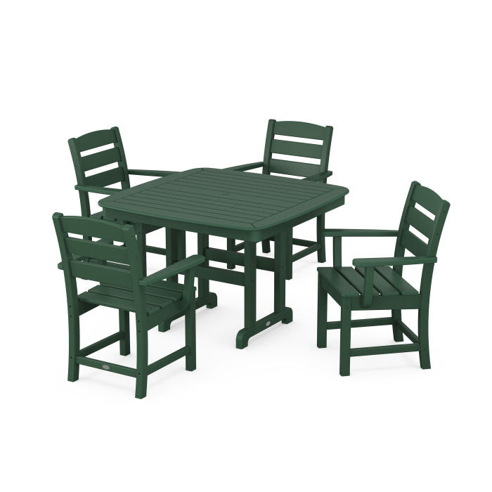 Lakeside 5-Piece Dining Set with Trestle Legs