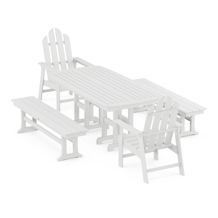 Long Island 5-Piece Dining Set with Benches