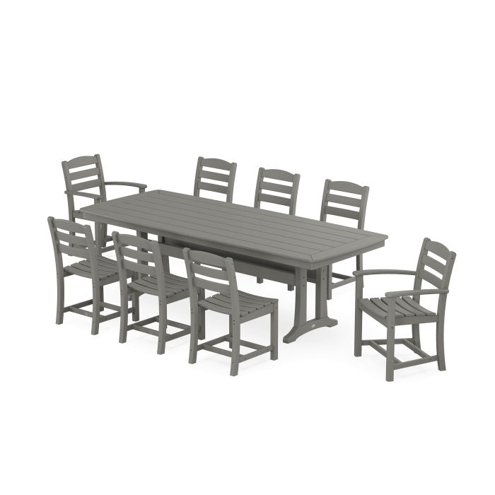 La Casa Café 9-Piece Dining Set with Trestle Legs