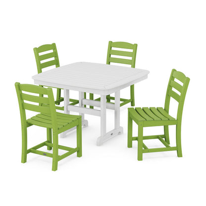 La Casa Café Side Chair 5-Piece Dining Set with Trestle Legs