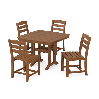 La Casa Café Side Chair 5-Piece Dining Set with Trestle Legs