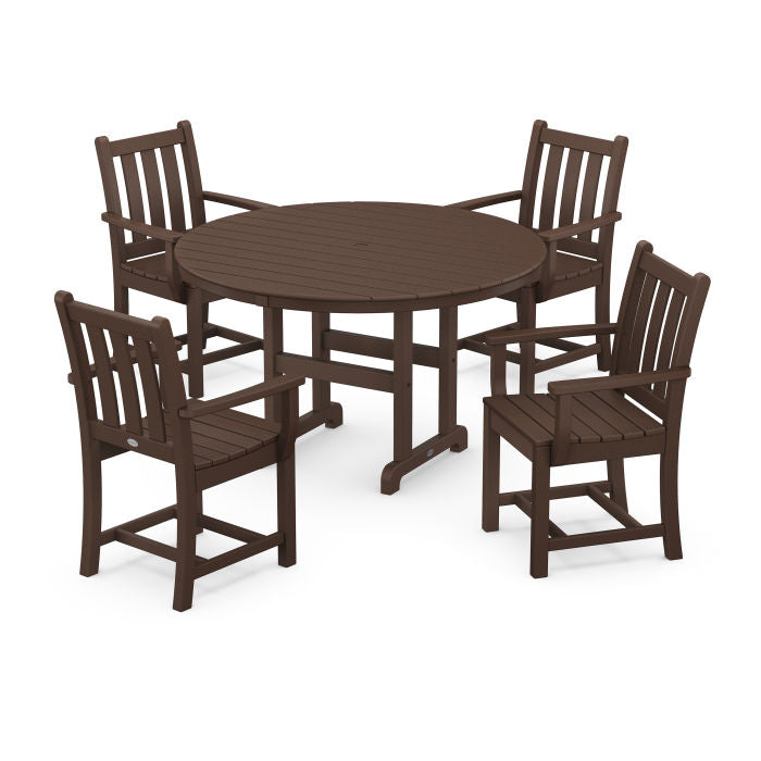 Traditional Garden 5-Piece Round Farmhouse Dining Set
