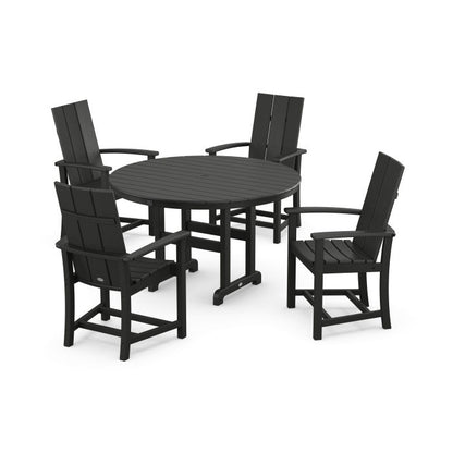 Modern Adirondack 5-Piece Round Farmhouse Dining Set