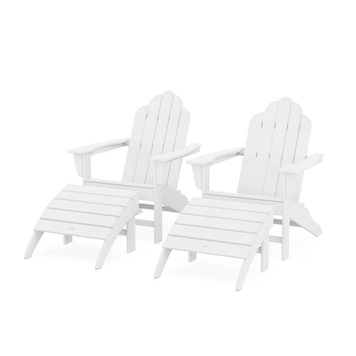 Long Island Adirondack Chair 4-Piece Set with Ottomans