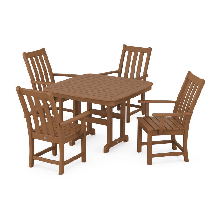 Vineyard 5-Piece Dining Set with Trestle Legs