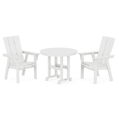 Modern Adirondack 3-Piece Round Dining Set